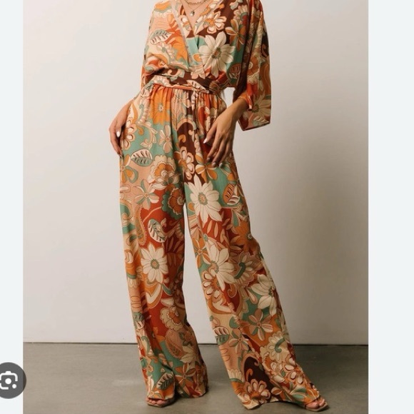 Baltic born boho wide leg belted jumpsuit size medium - Picture 1 of 4